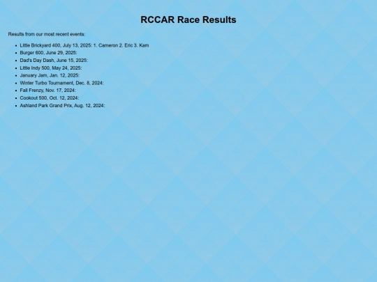 raceresults screenshot