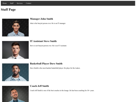 staff-html/staffpage screenshot