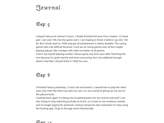 journal screenshot