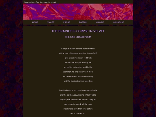 thecarcrashpoem screenshot