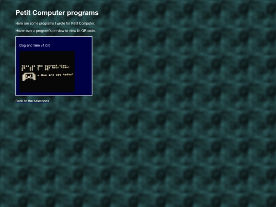 Wares/petitcomputer screenshot