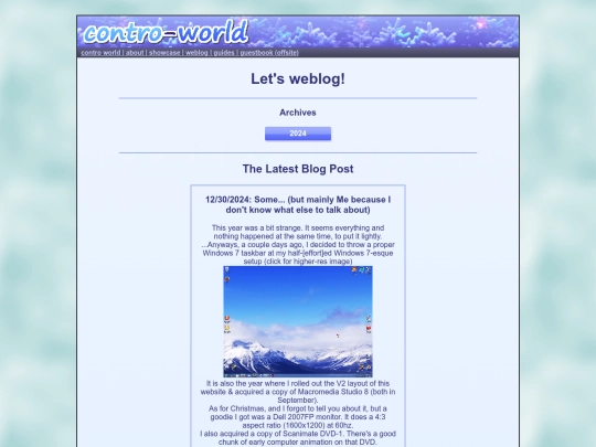 weblog screenshot