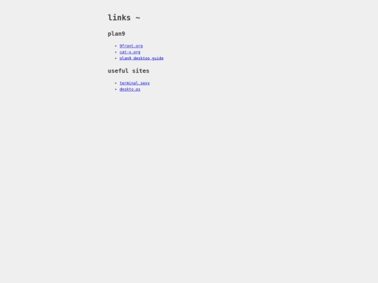 links screenshot