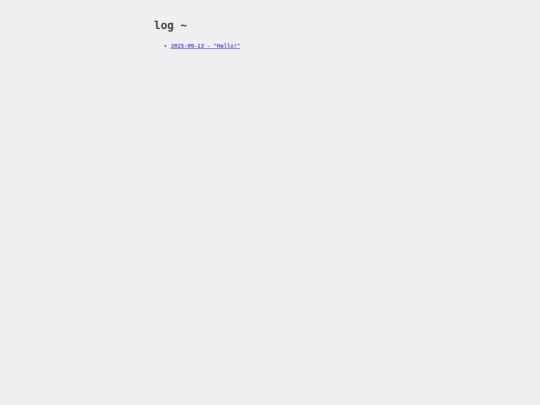 log screenshot
