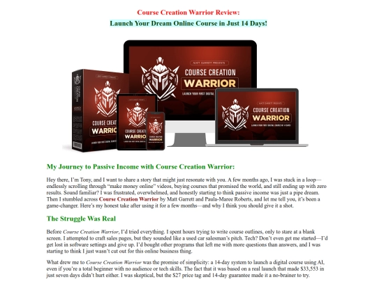 course-creation-warrior screenshot