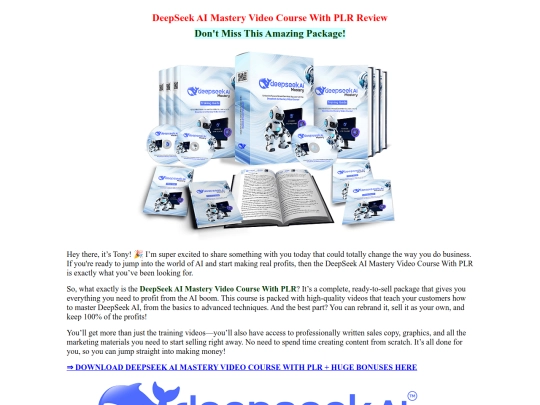 deepseek-ai-mastery-plr screenshot