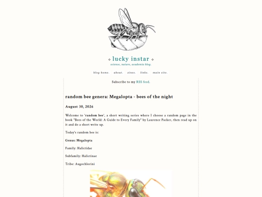 blog/beegenera/megalopta screenshot