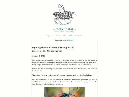 blog/insects screenshot