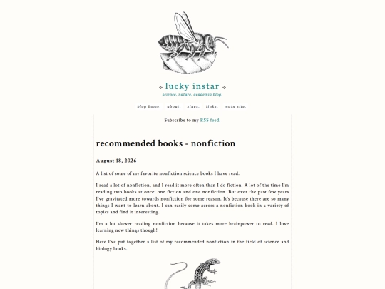 blog/nonfiction screenshot