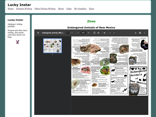 endangered_zine screenshot