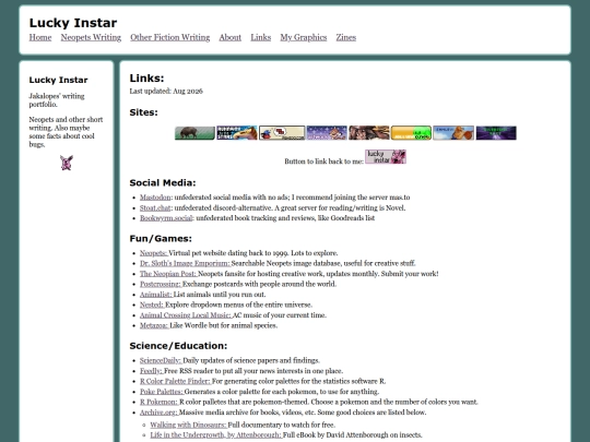 links screenshot