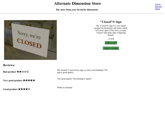 Closed-sign screenshot