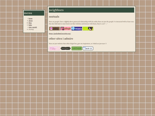 links screenshot