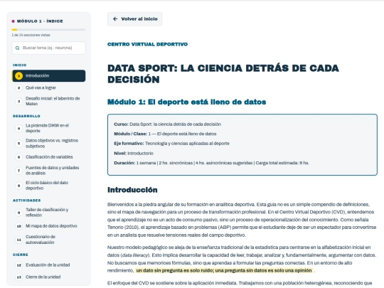 DAR/Data Sport: la ciencia detrás de cada decisión/uno screenshot