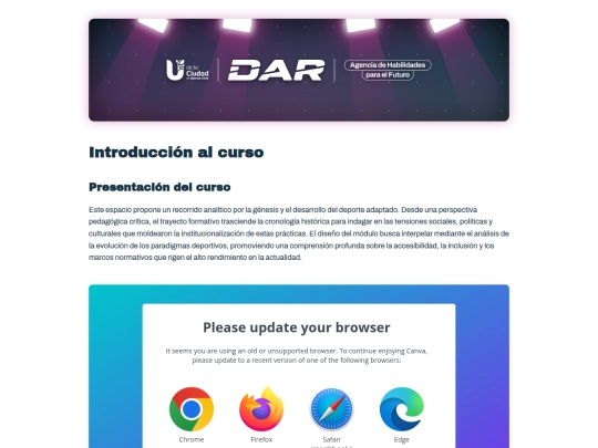 DAR/Detras del podio/home screenshot