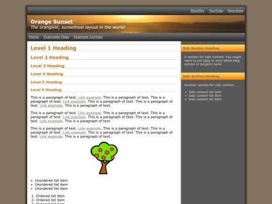 free-web-templates/orange-sunset/examples-page screenshot