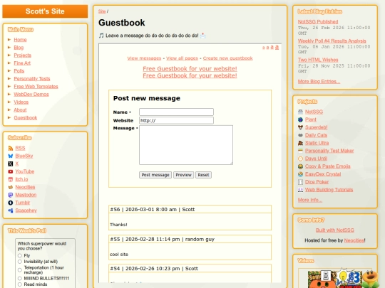 guestbook screenshot
