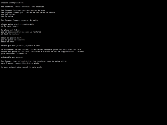 hiddenblog/absences screenshot