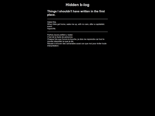 hiddenblog screenshot