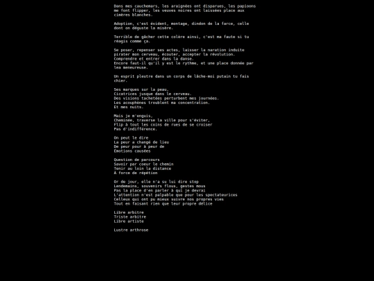 hiddenblog/strophes screenshot