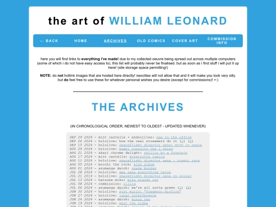 art/archives screenshot