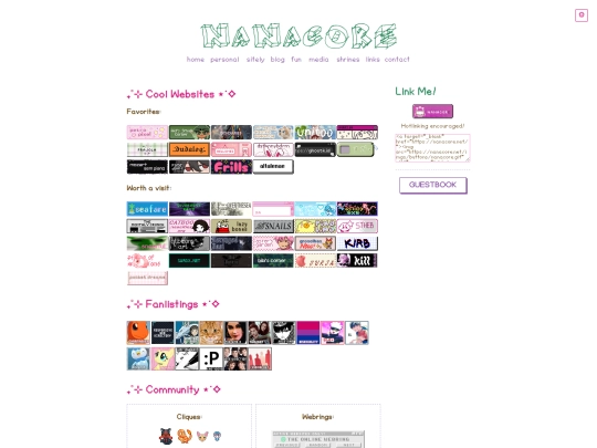 links screenshot