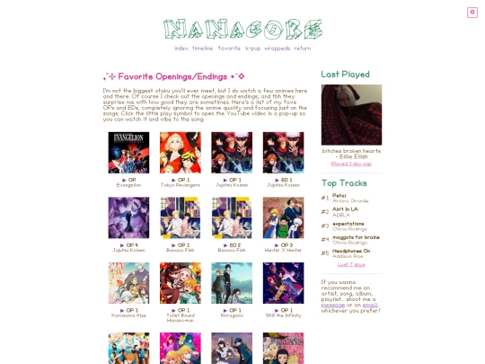 music/anime screenshot