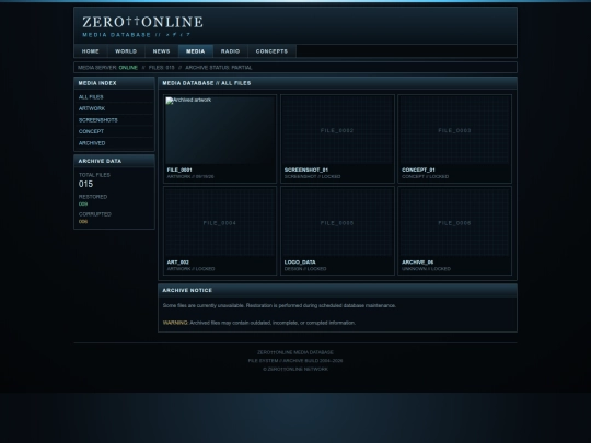 archive screenshot