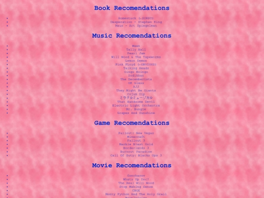recomendations screenshot
