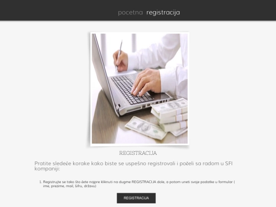 registracija screenshot