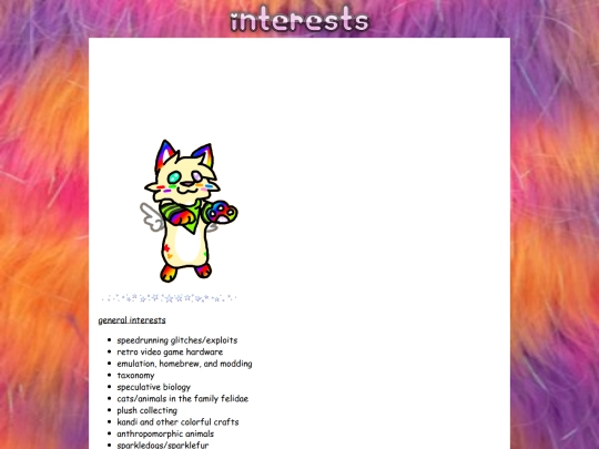 interests screenshot