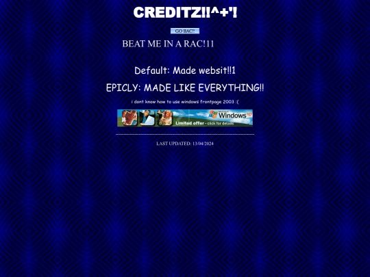 CREDITS screenshot