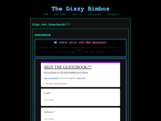 guestbook screenshot