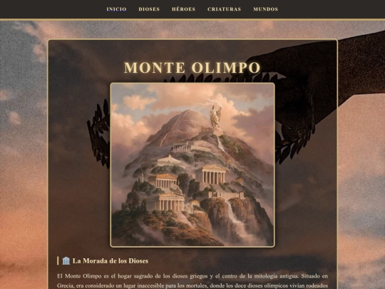 mito griego/mito griego/Monte Olimpo screenshot