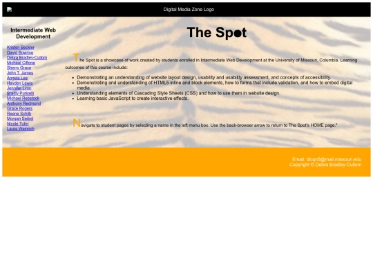 Intermediate Web Design/bradley-cullom_mp2 screenshot