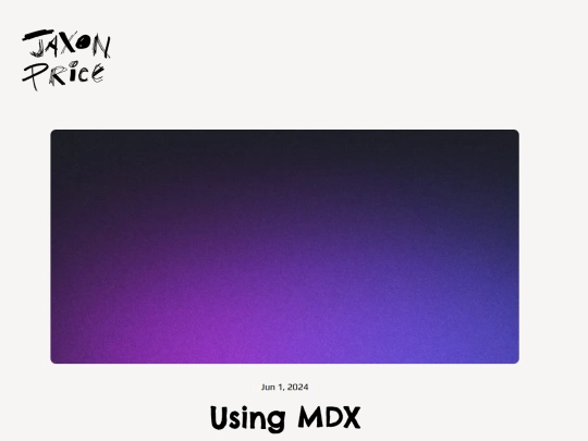 blog/using-mdx screenshot