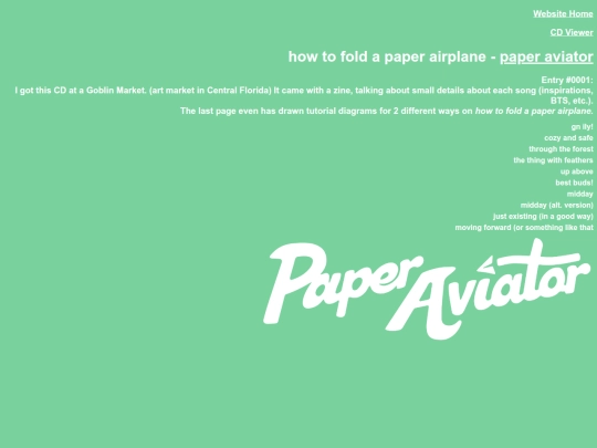 CDs_library/HowToFoldAPaperAirplane screenshot