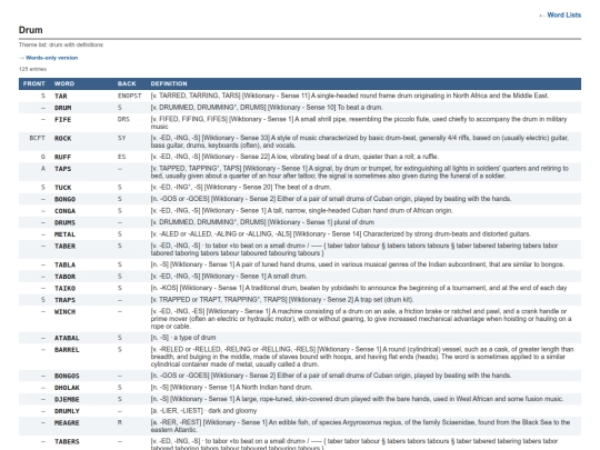 word-lists/published-themes/drum screenshot