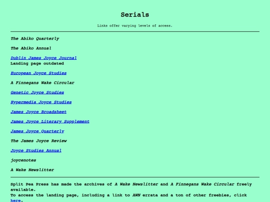 bibs/serials screenshot