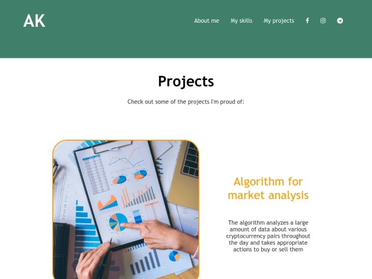 WebProfile/MyProjects screenshot
