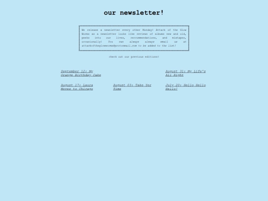 newsletters screenshot
