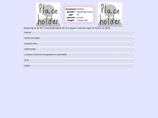 OCs/list/rgt/dream screenshot
