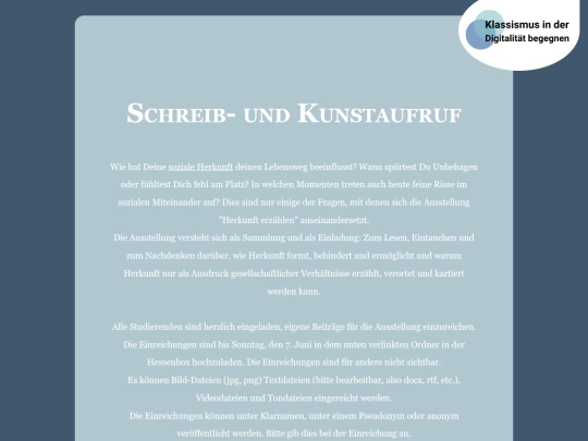 schreibaufruf screenshot