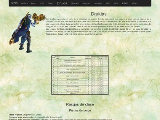 DyD5/Clases/Druida screenshot