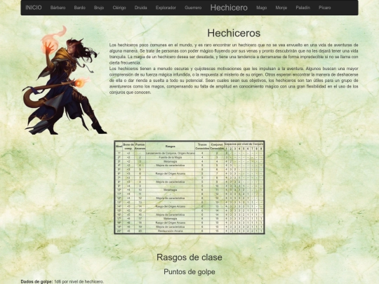 DyD5/Clases/Hechicero screenshot