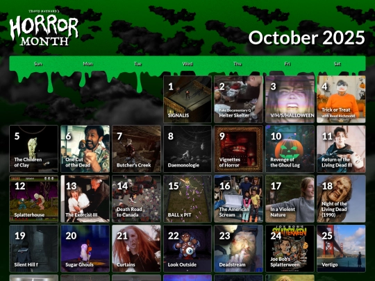 horror-month/2025/calendar screenshot