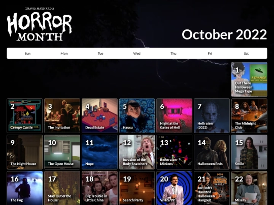 horror-month/legacy/calendar/2022 screenshot