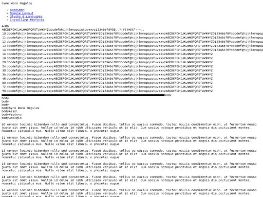 Fonts/H1_Syne_Mono/synemono-regular-demo screenshot