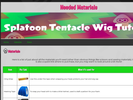 materials screenshot