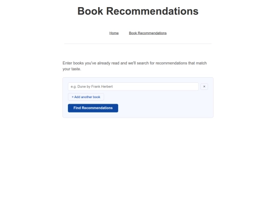 book-recommendations screenshot